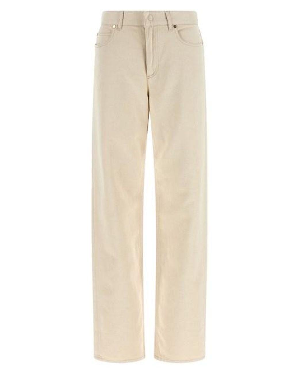 Jeans 'Ff Reverse' Con Dettaglio Selleria di Fendi in Natural