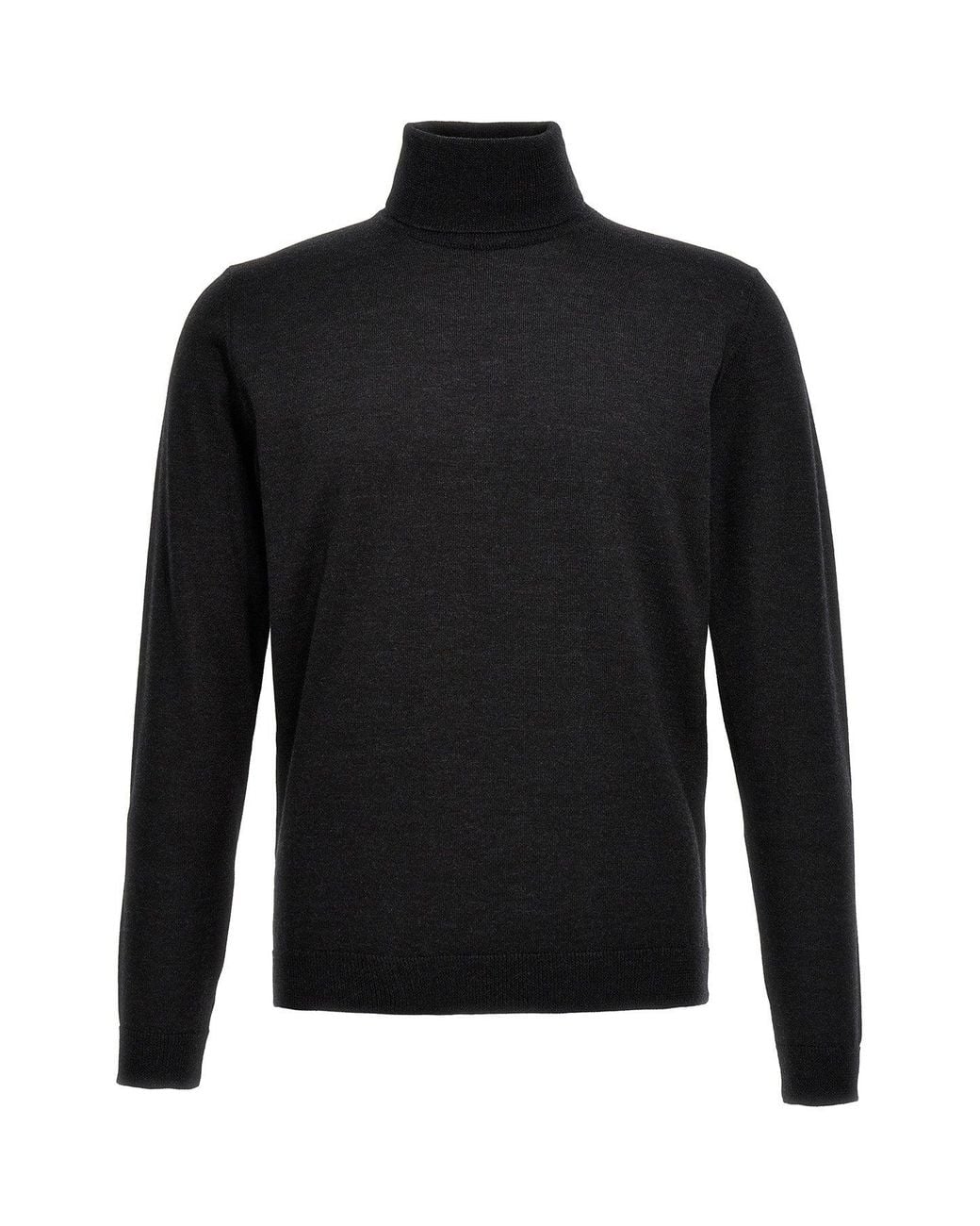 Roberto Collina Black Sweater 'Dolcevita' for men