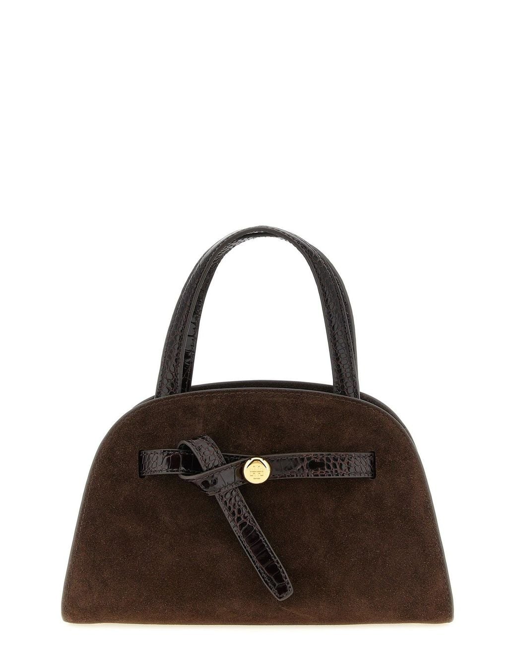Tory Burch Brown Romy Small Bauletto Handbag