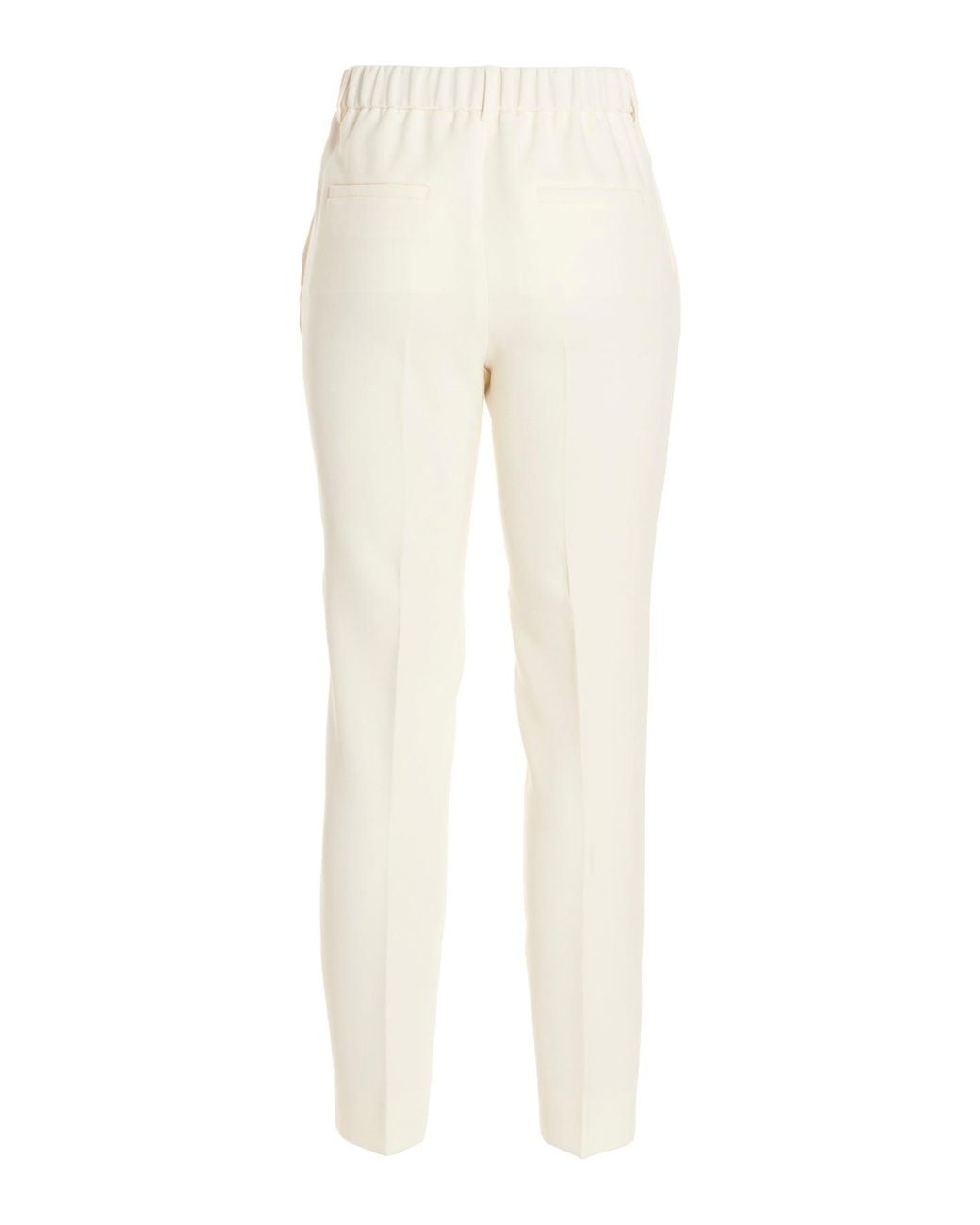 Alberto Biani White Cady Cigarette Trousers