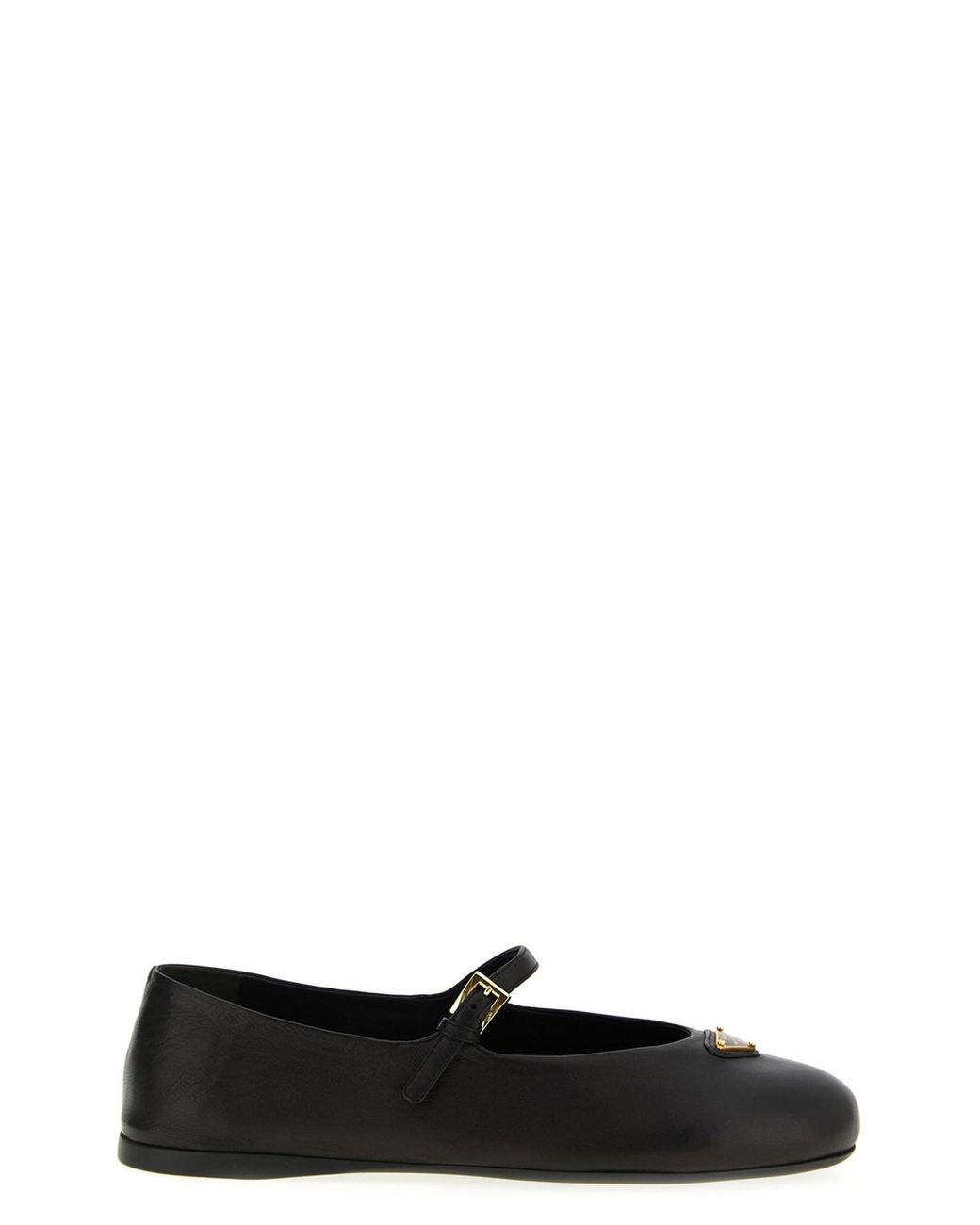 Prada Nappa Ballet Flats in Black | Lyst UK