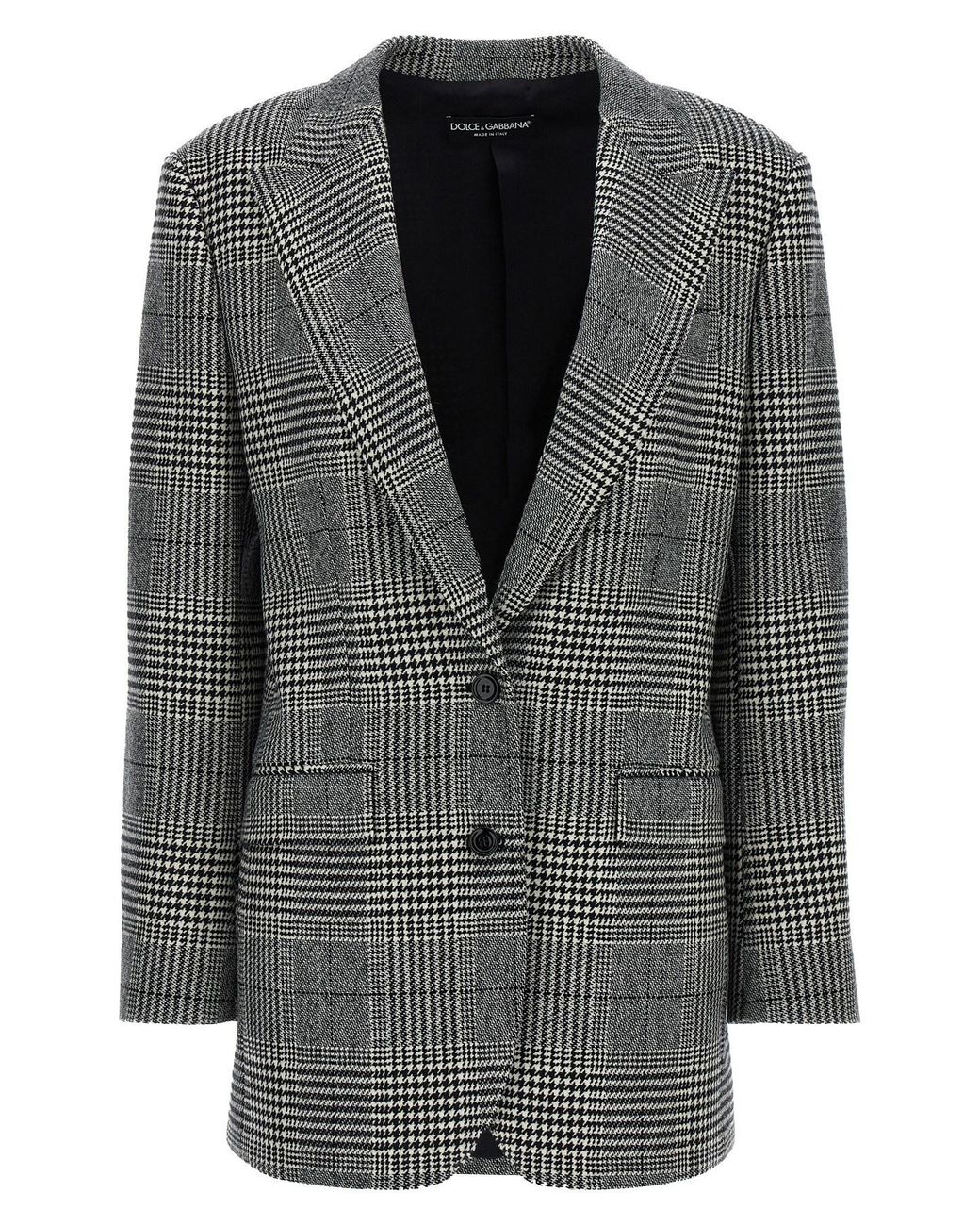 Dolce & Gabbana Black 'Pied De Poule' Blazer
