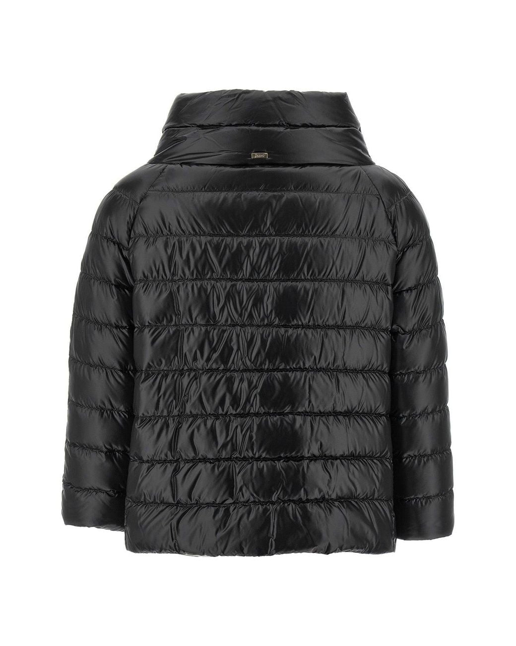 Herno Black Funnel Neck Down Jacket