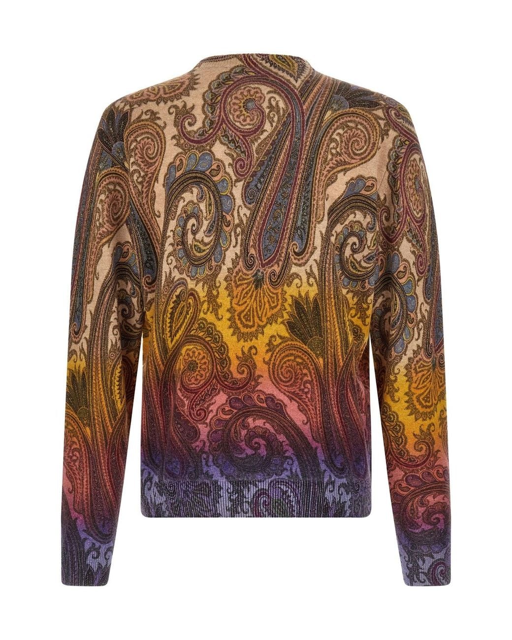 Etro Multicolor Crewneck Sweater With Gradient Paisley Pattern for men