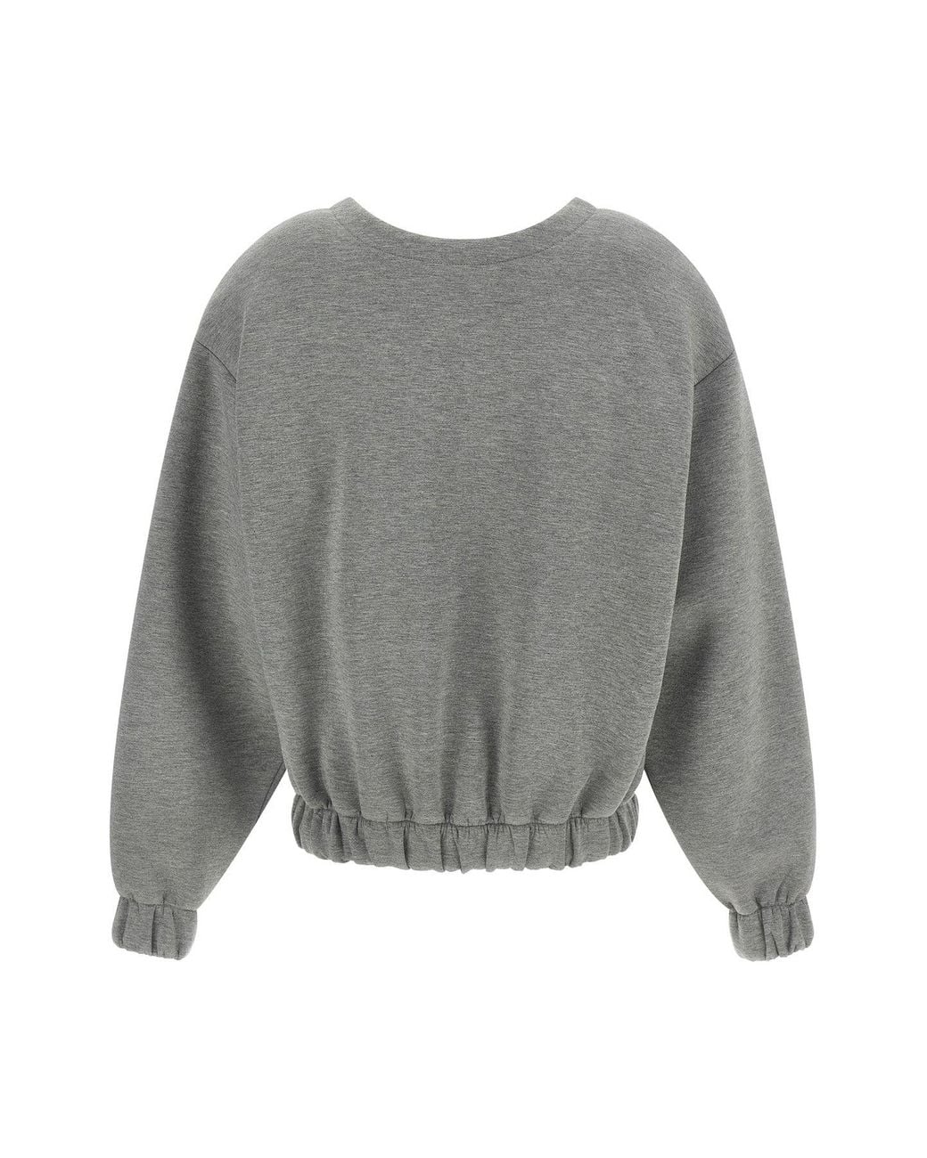 GIUSEPPE DI MORABITO Gray Sweatshirt With Removable Floral Appliqué