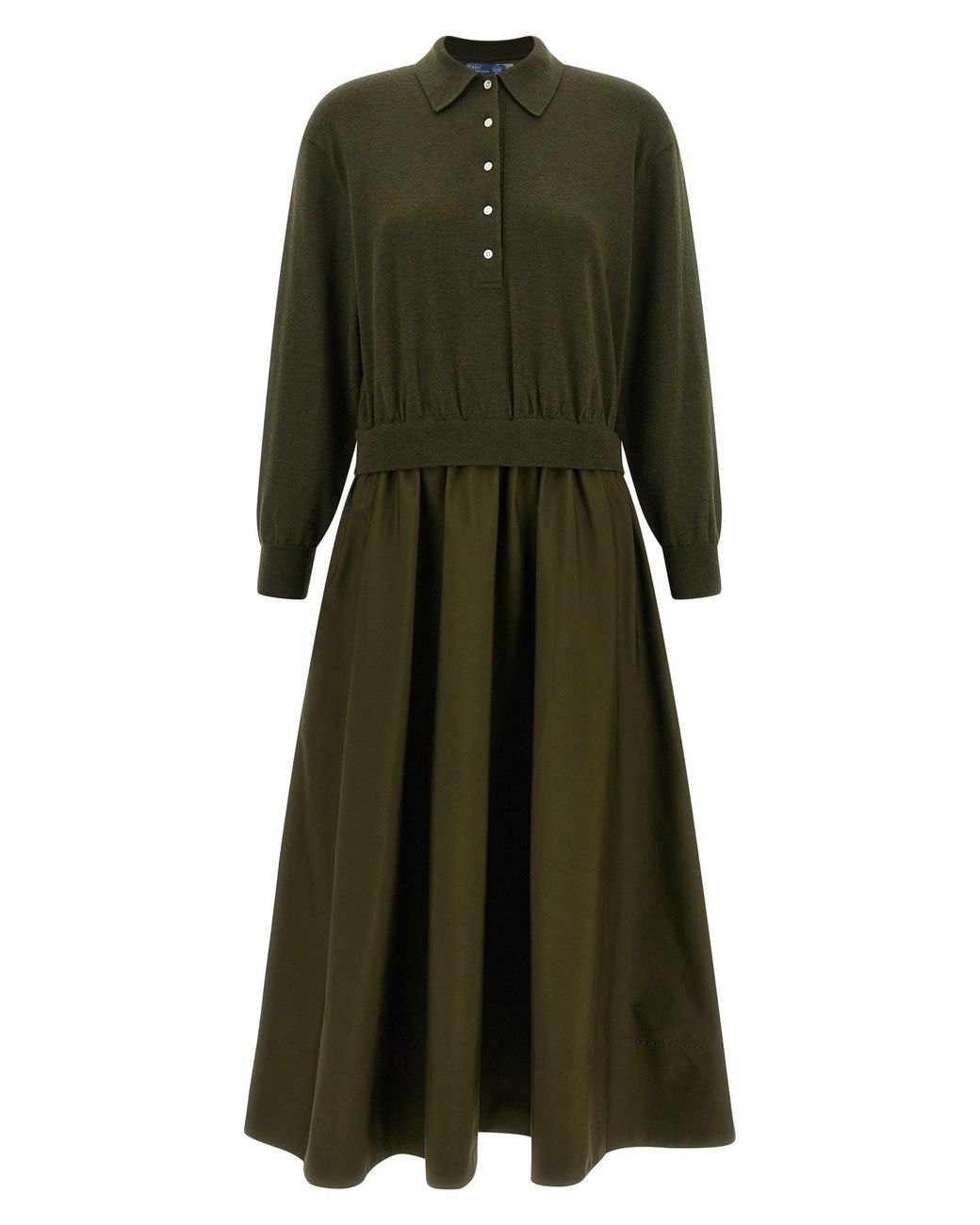 Polo Ralph Lauren Green 'woven A-line' Dress