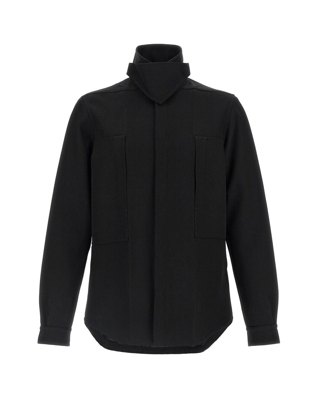 Rick Owens Black Outershirt Jacket for men