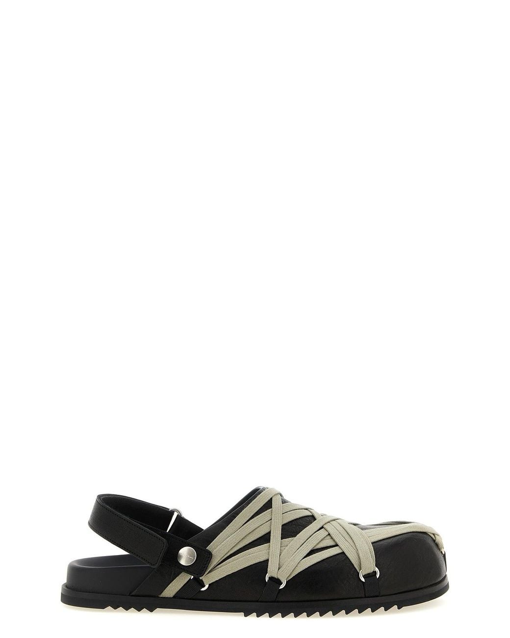 Rick Owens Black Sabot With Megalace System
