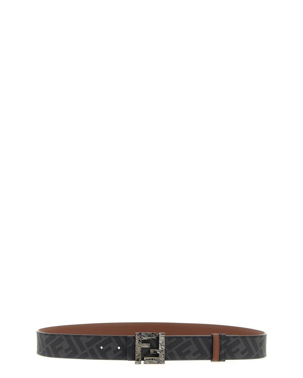 Fendi Black Reversible 'Squared Ff' Belt for men