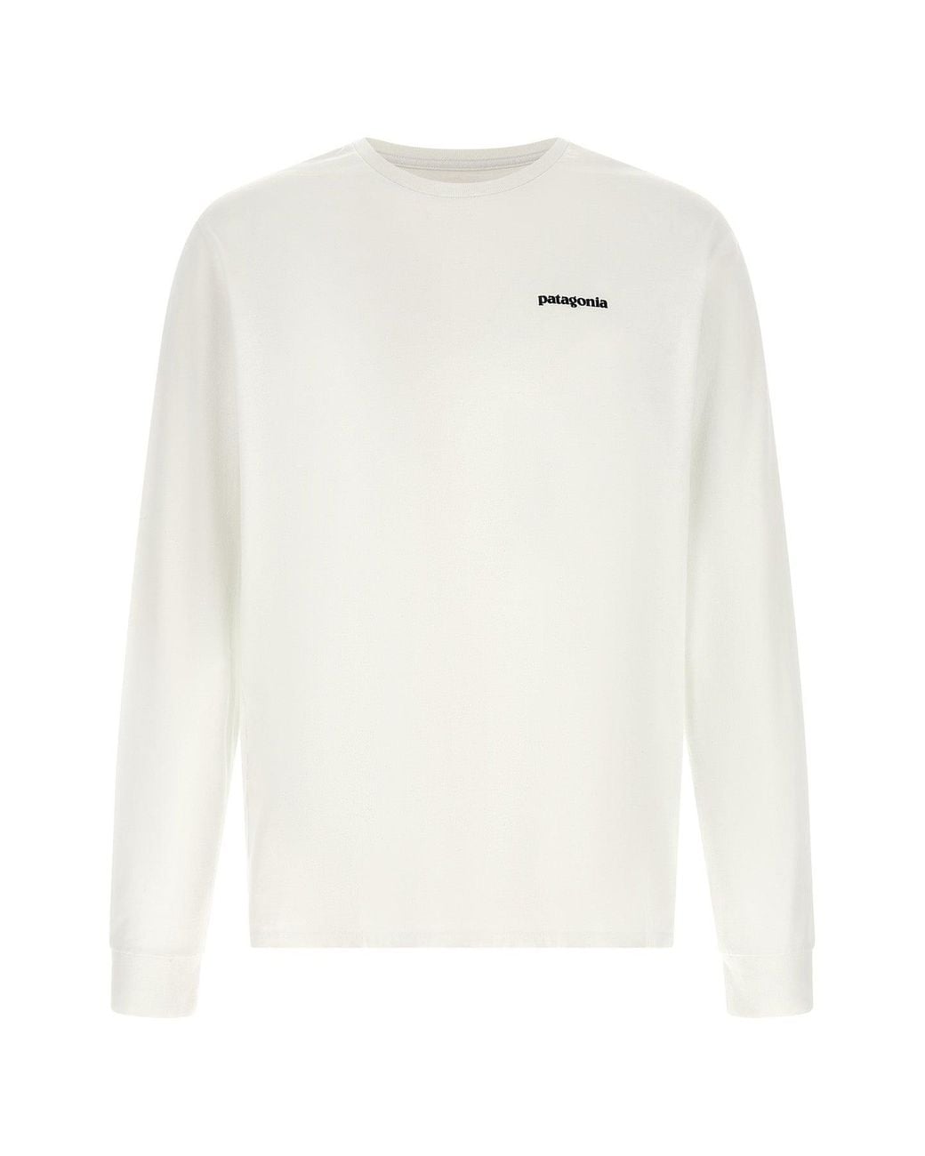 Patagonia White P-6 Logo Responsibili-Tee Long-Sleeved T-Shirt for men