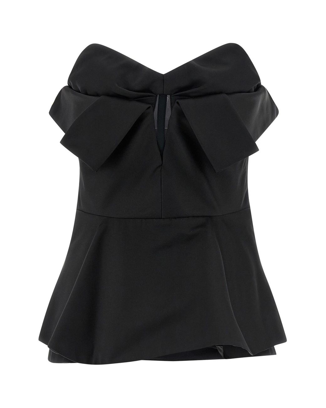 McQueen Black Bustier Top