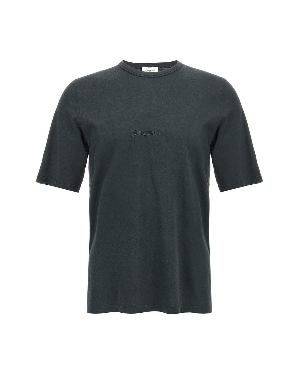 Saint Laurent Black T-Shirt 'Col Rond' for men