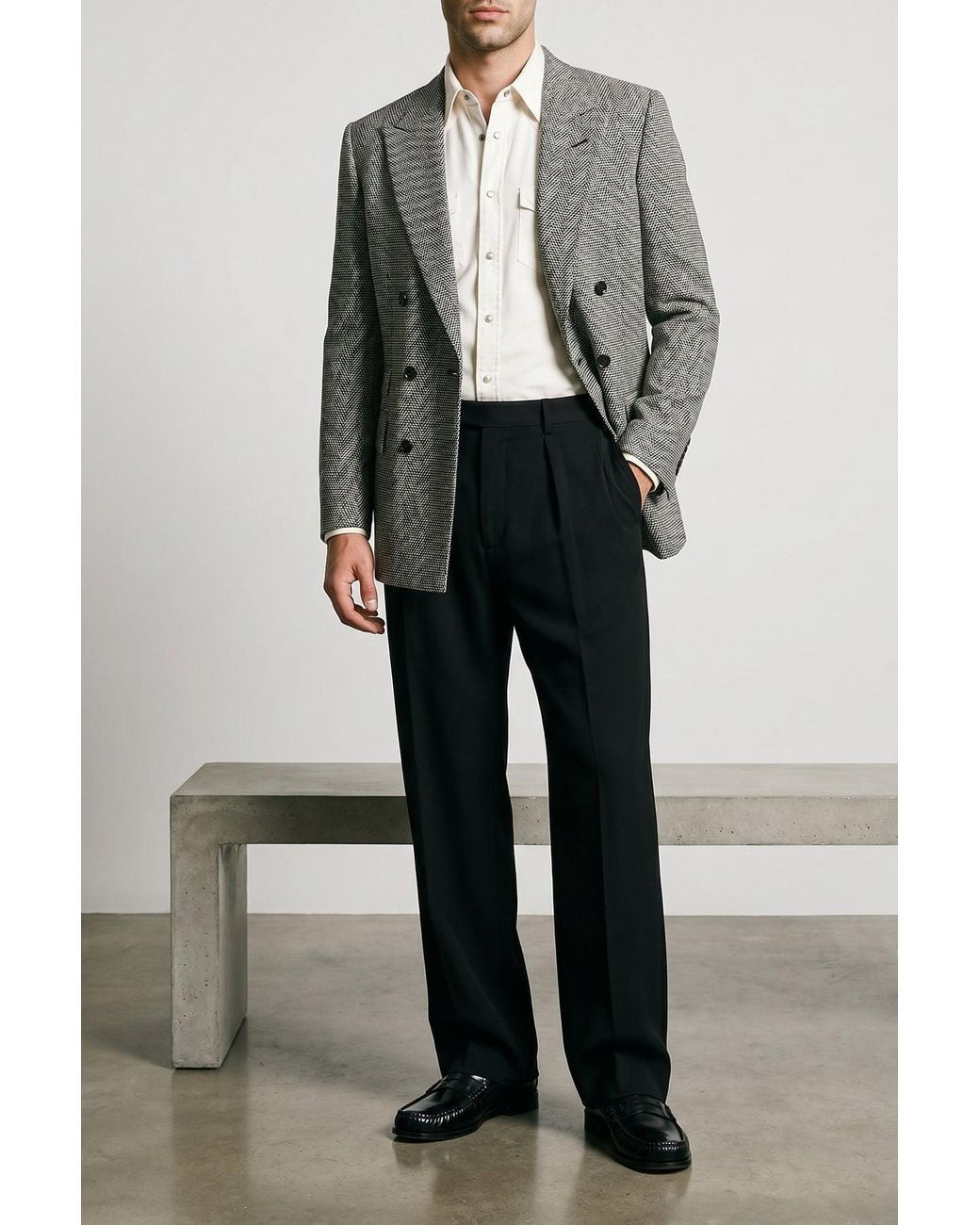 Tom Ford White Cotton Western Shirt for men