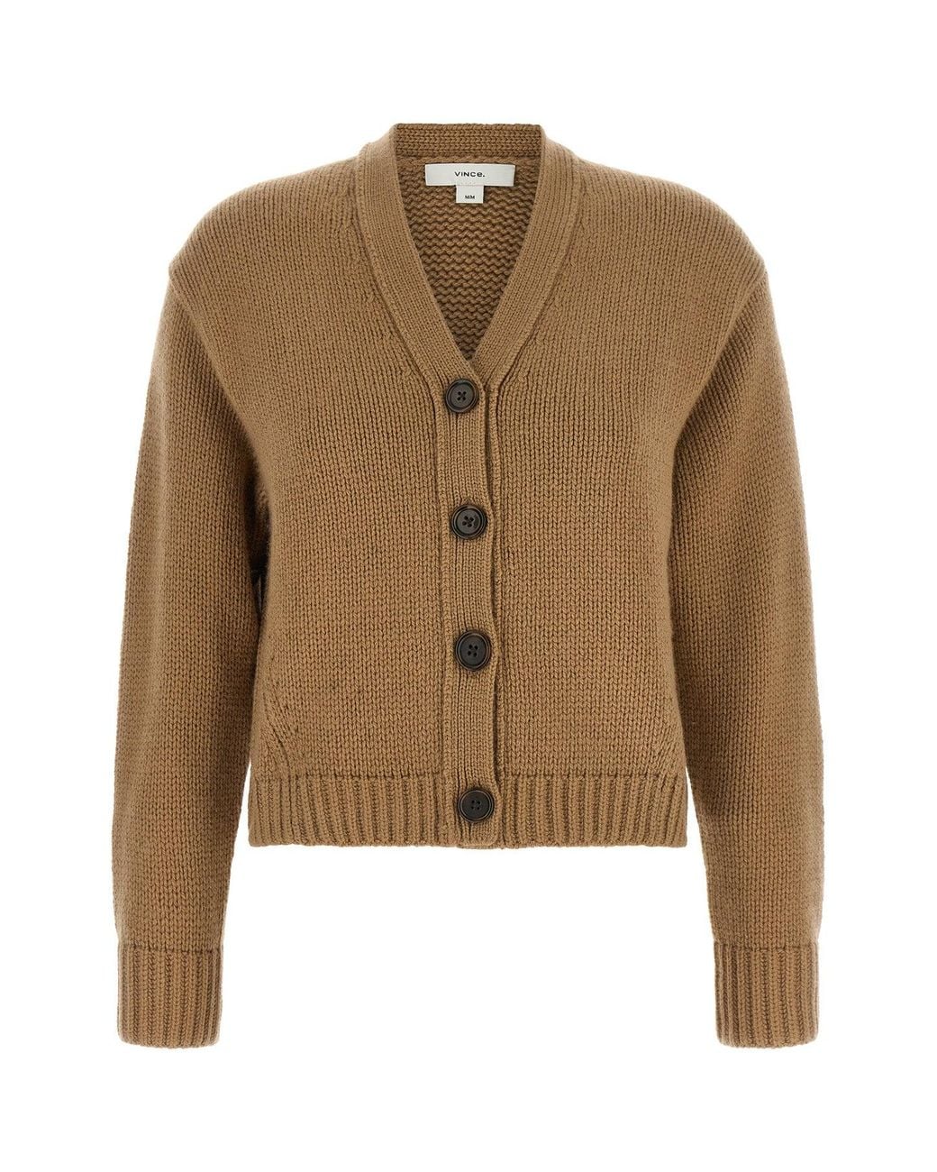 Vince Natural Cashmere V-Neck Cardigan
