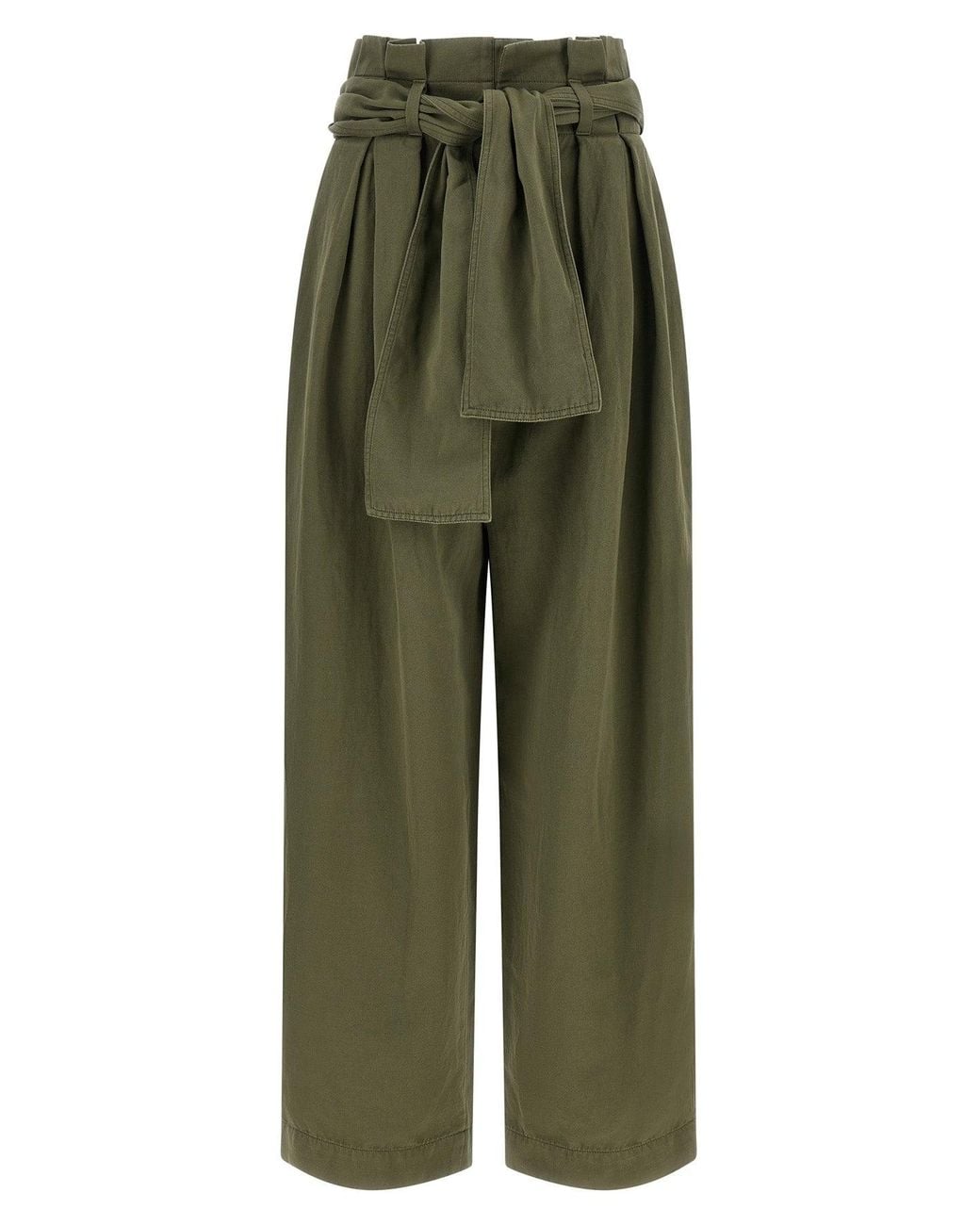 Balmain Green High-Waisted Trousers