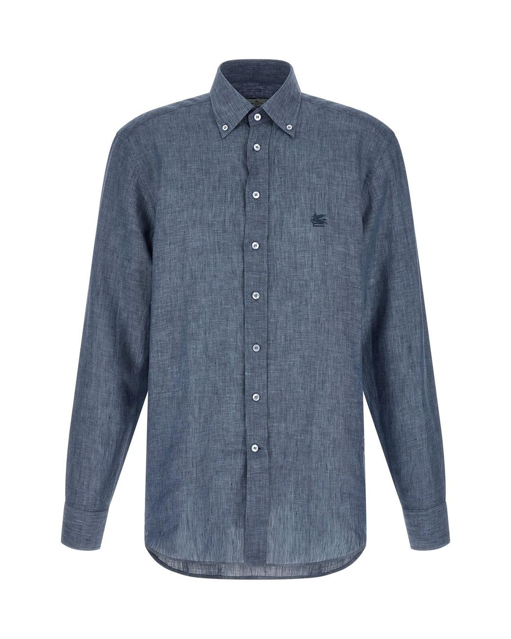 Etro Blue Linen Shirt for men