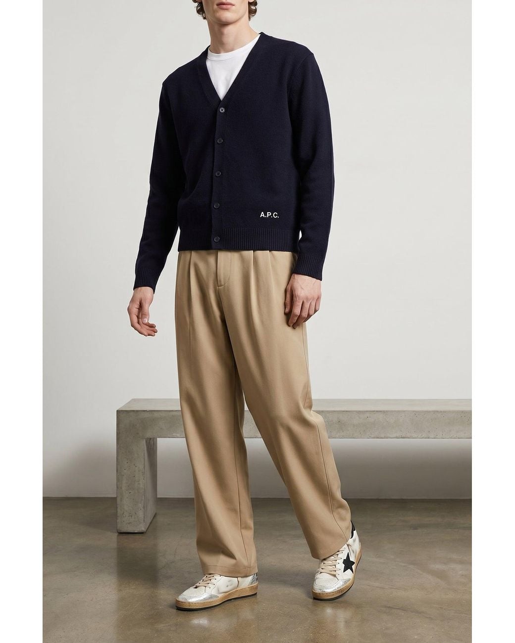 A.P.C. Blue A. P.C. 'Kevin' Cardigan for men