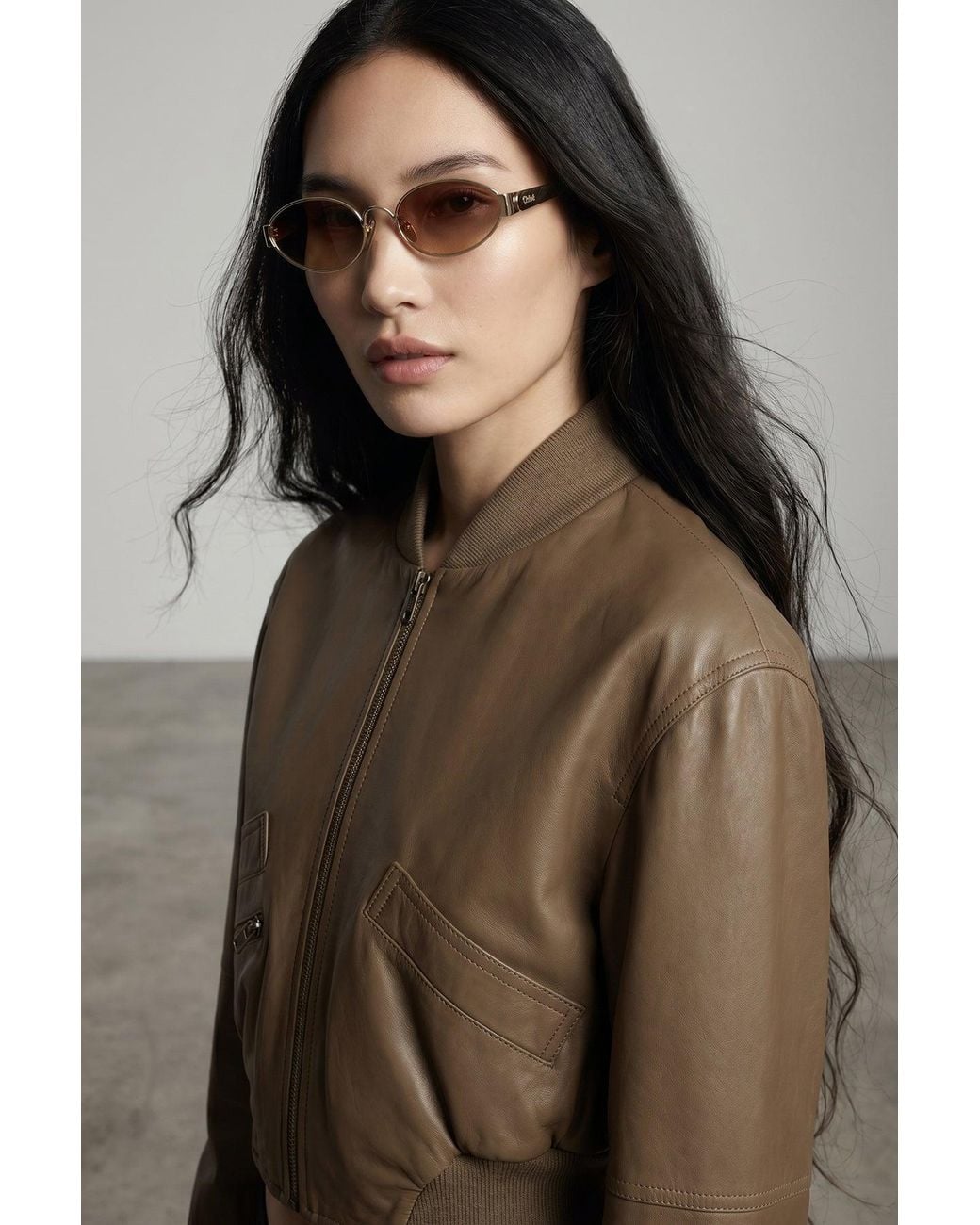 Chloé Pink Chloé Oval Metal Sunglasses