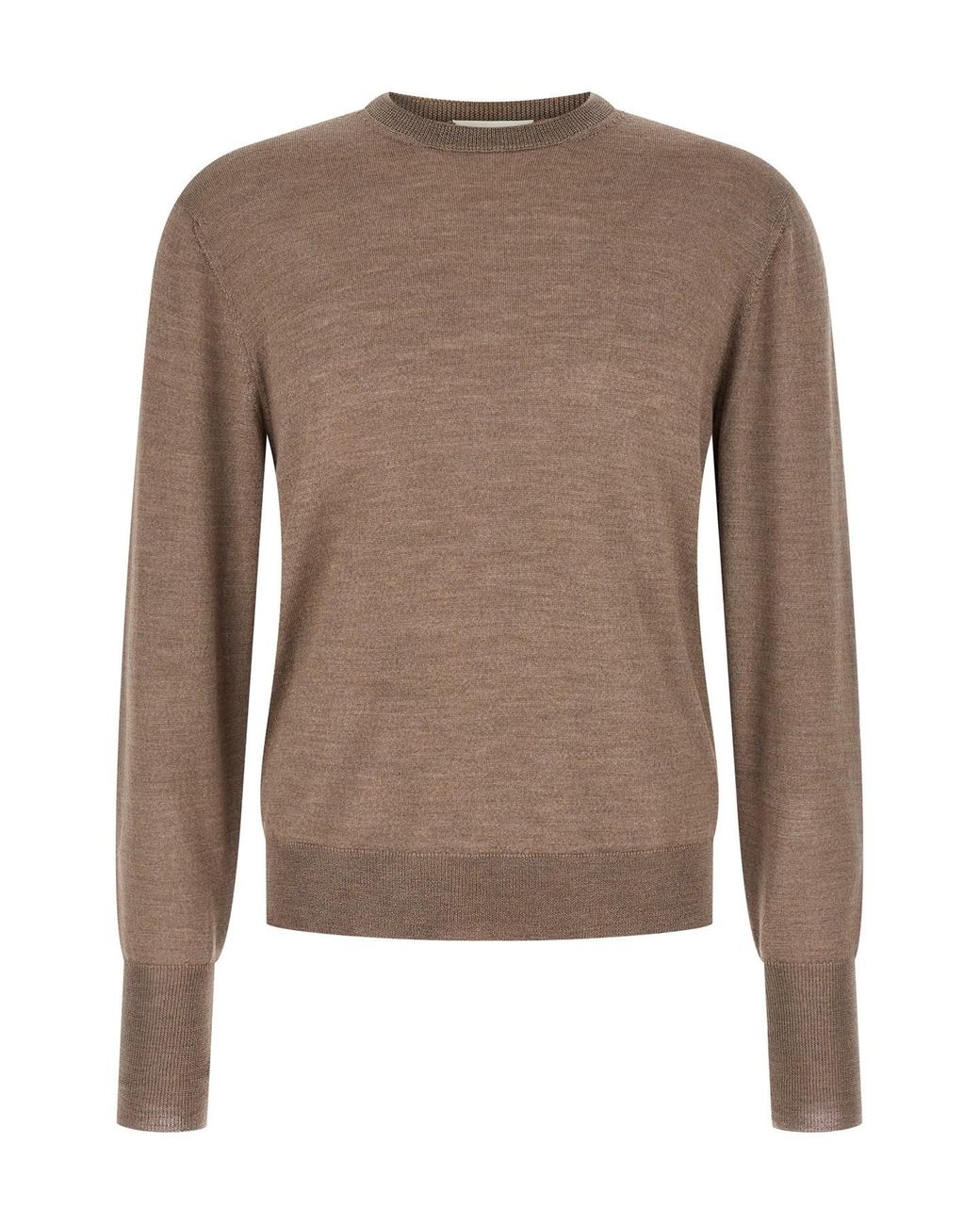 Ma'ry'ya Brown Crew-neck Sweater for men