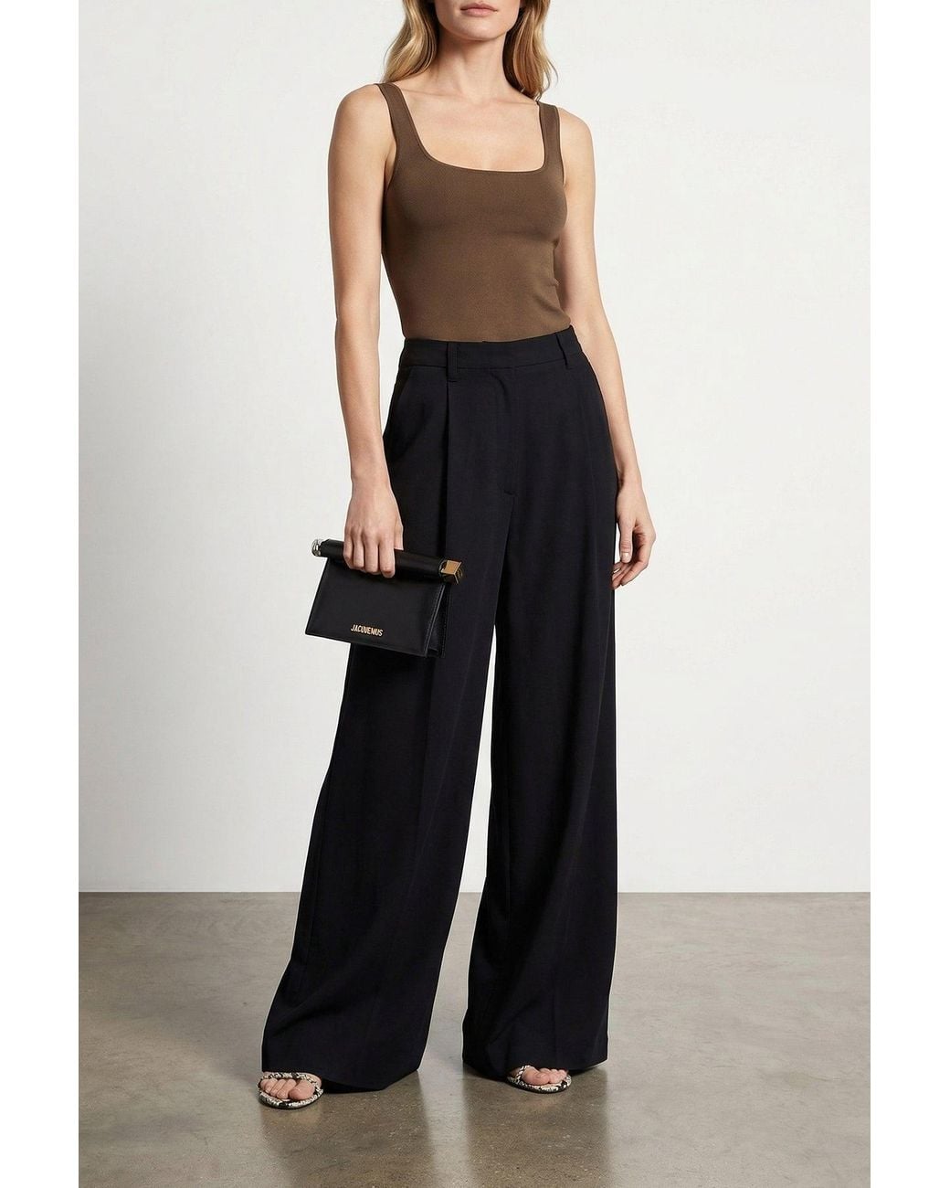 Entire studios Brown Top With Square Neckline