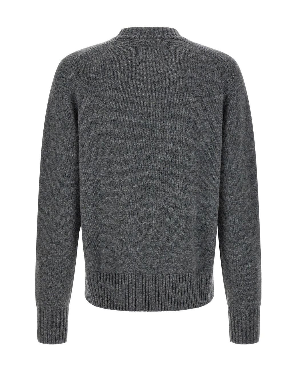 Extreme Cashmere Gray Crewneck Sweater With Signature Embroidery for men