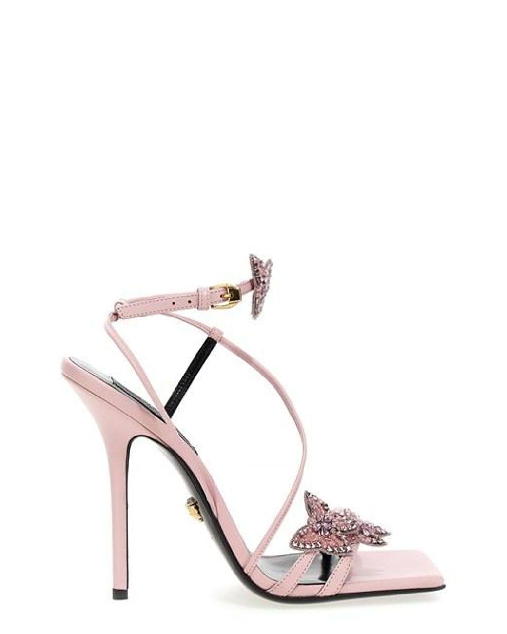 Sandalo cristalli e farfalle capsule La Vacanza di Versace in Rosa | Lyst