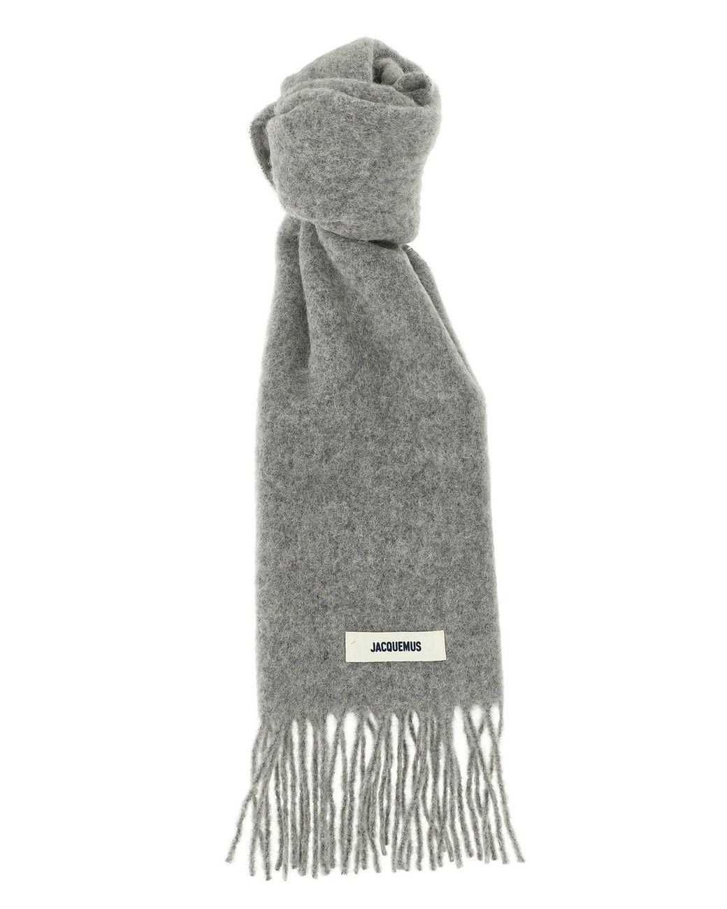 Jacquemus Gray 'L'Echarpe Carro' Scarf for men