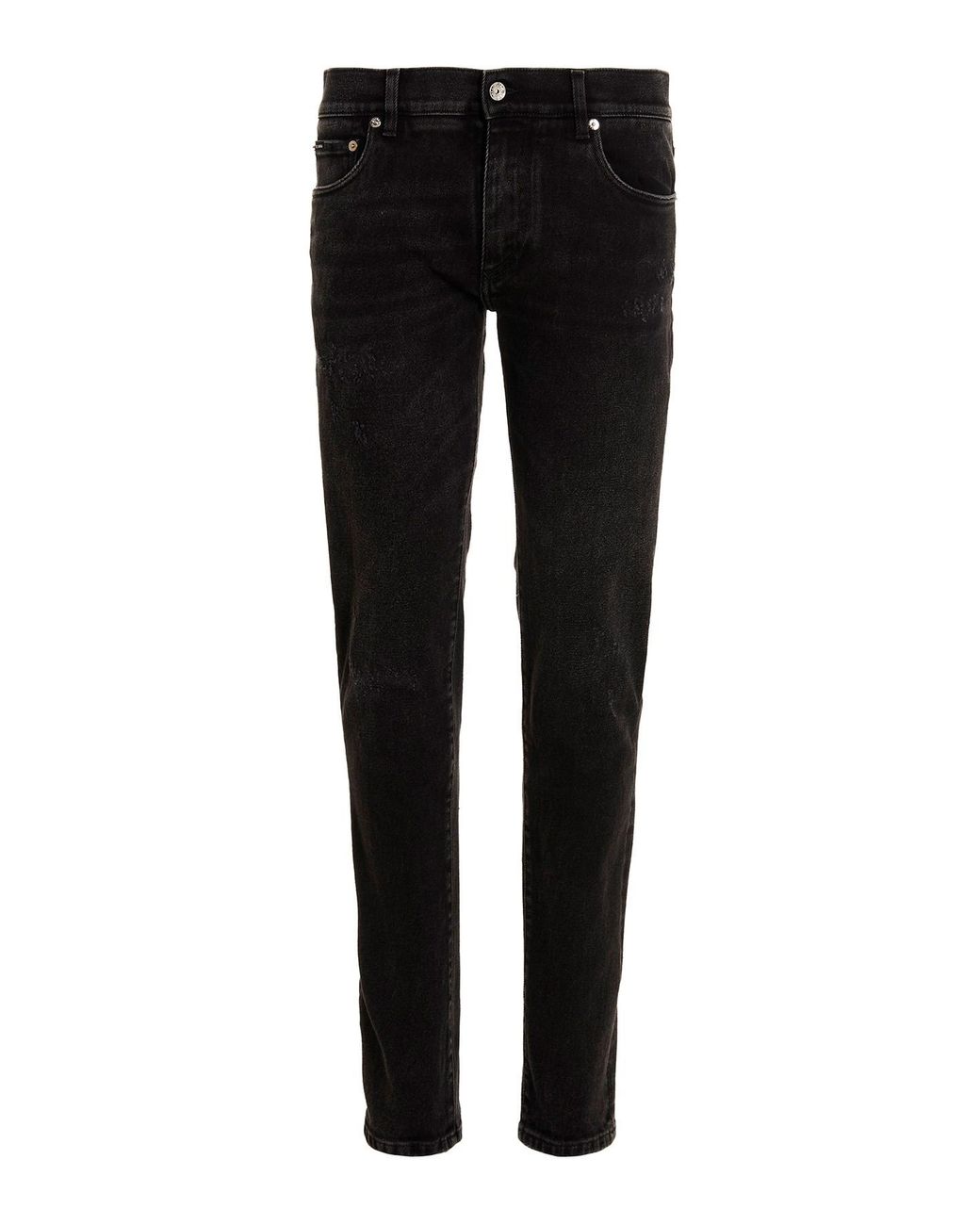 Dolce & Gabbana Black Dg Spray Jeans for men