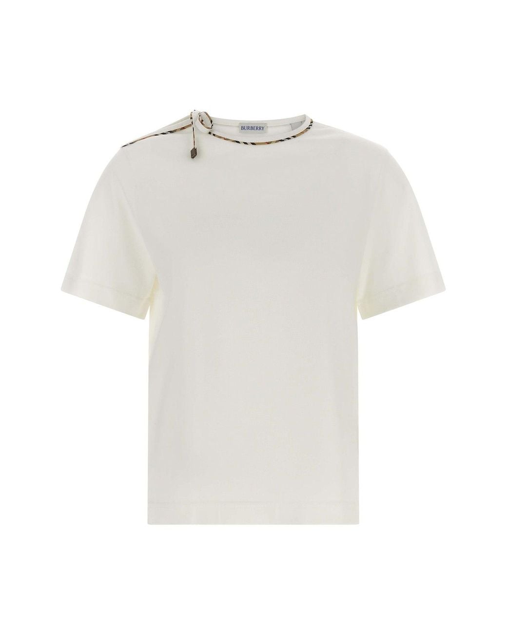 Burberry White 'Frankie Bow' T-Shirt