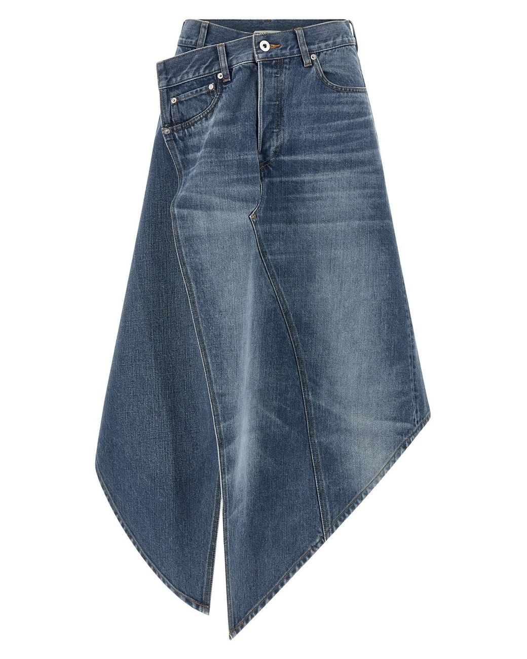 J.W. Anderson Blue 'drop Front' Skirt