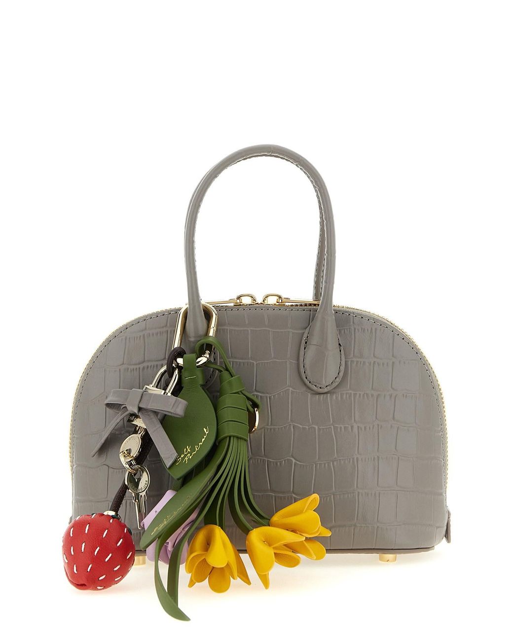 Self-Portrait Multicolor 'croc Leather Mini Toast' Handbag