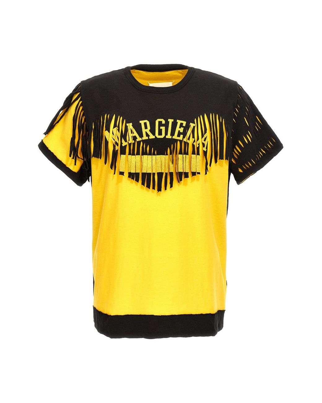 Maison Margiela Yellow 'Double Layer' T-Shirt for men