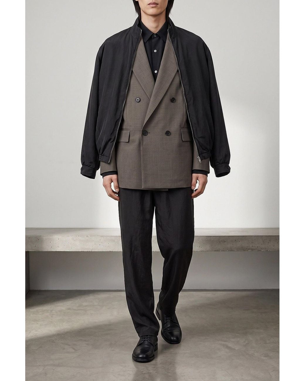 Ssstein Black Track Trousers With Textured Finish for men