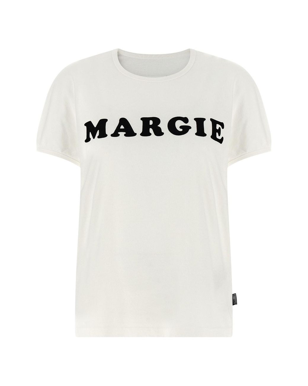 MM6 by Maison Margiela White Arc Print T-shirt
