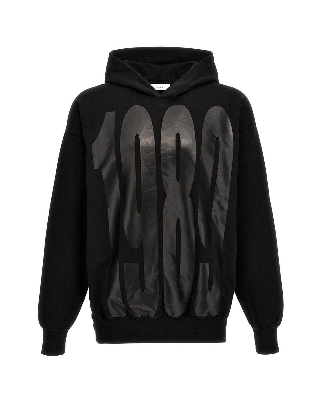 1989 STUDIO Black Hoodie '1989 Faded Logo' for men