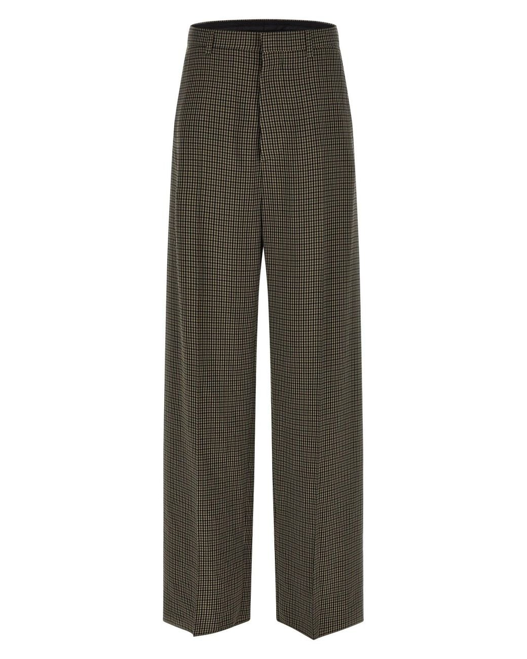Balenciaga Green Tailored Trousers With Engraved Button