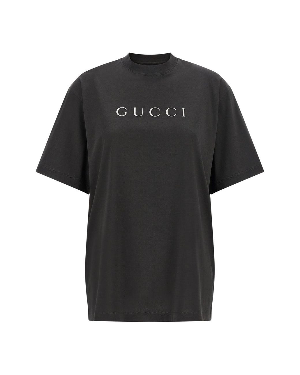 Gucci Black Glitter-Embellished Logo T-Shirt