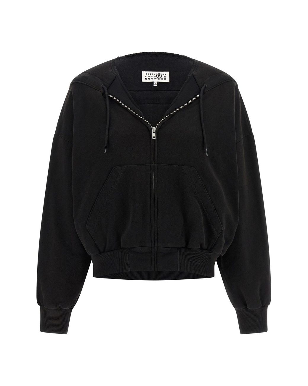 MM6 by Maison Margiela Black Trompe L'oeil Hoodie
