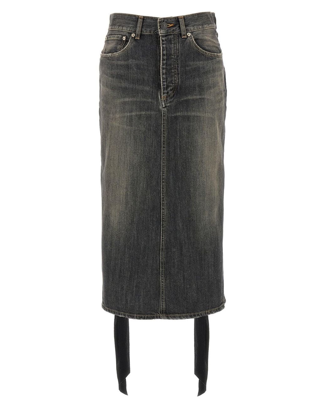 Balenciaga Black 'Lace-Up' Skirt