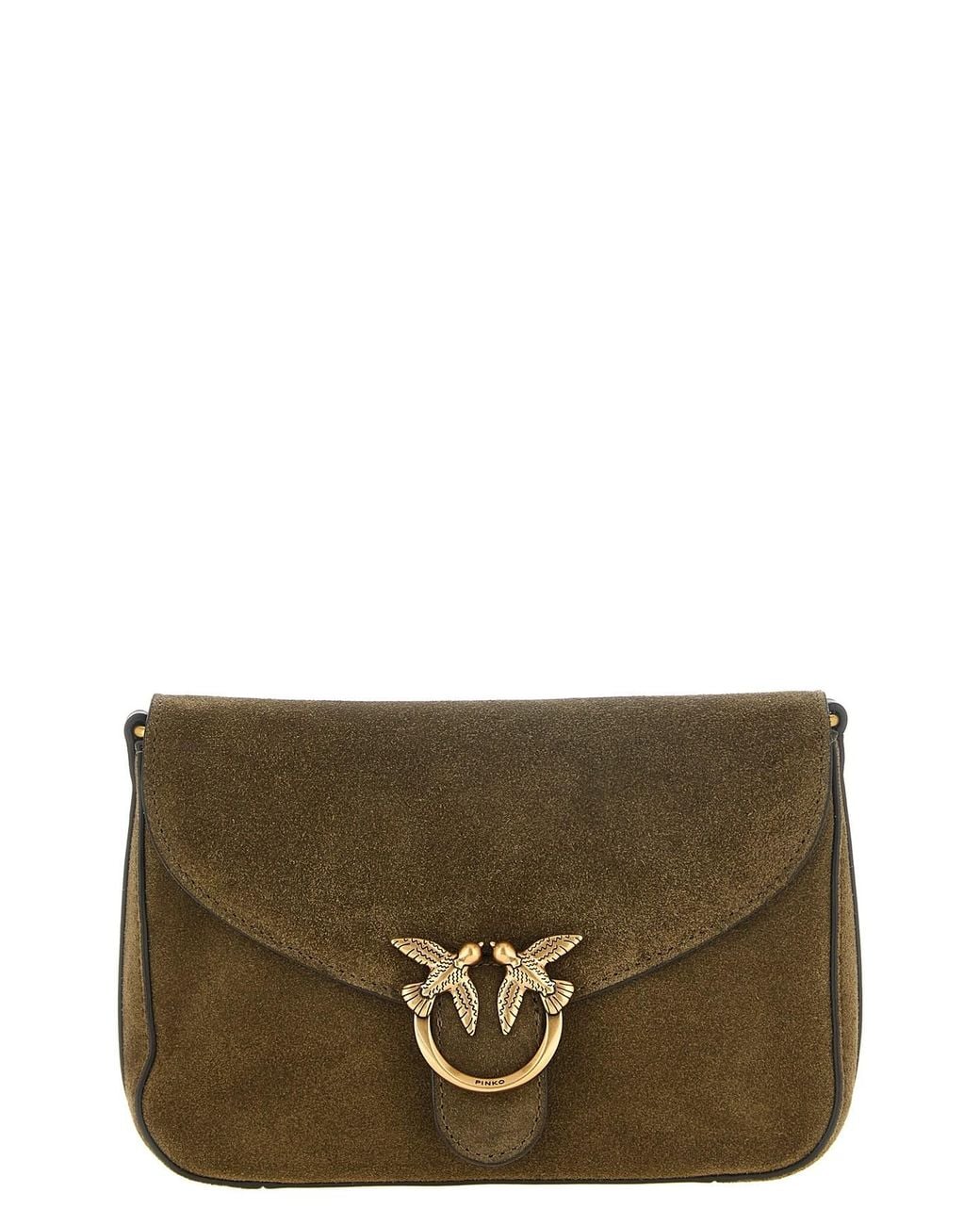 Pinko Brown 'love Satchel' Mini Crossbody Bag