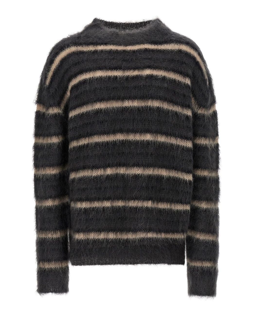 Marni Black Striped Sweater for men