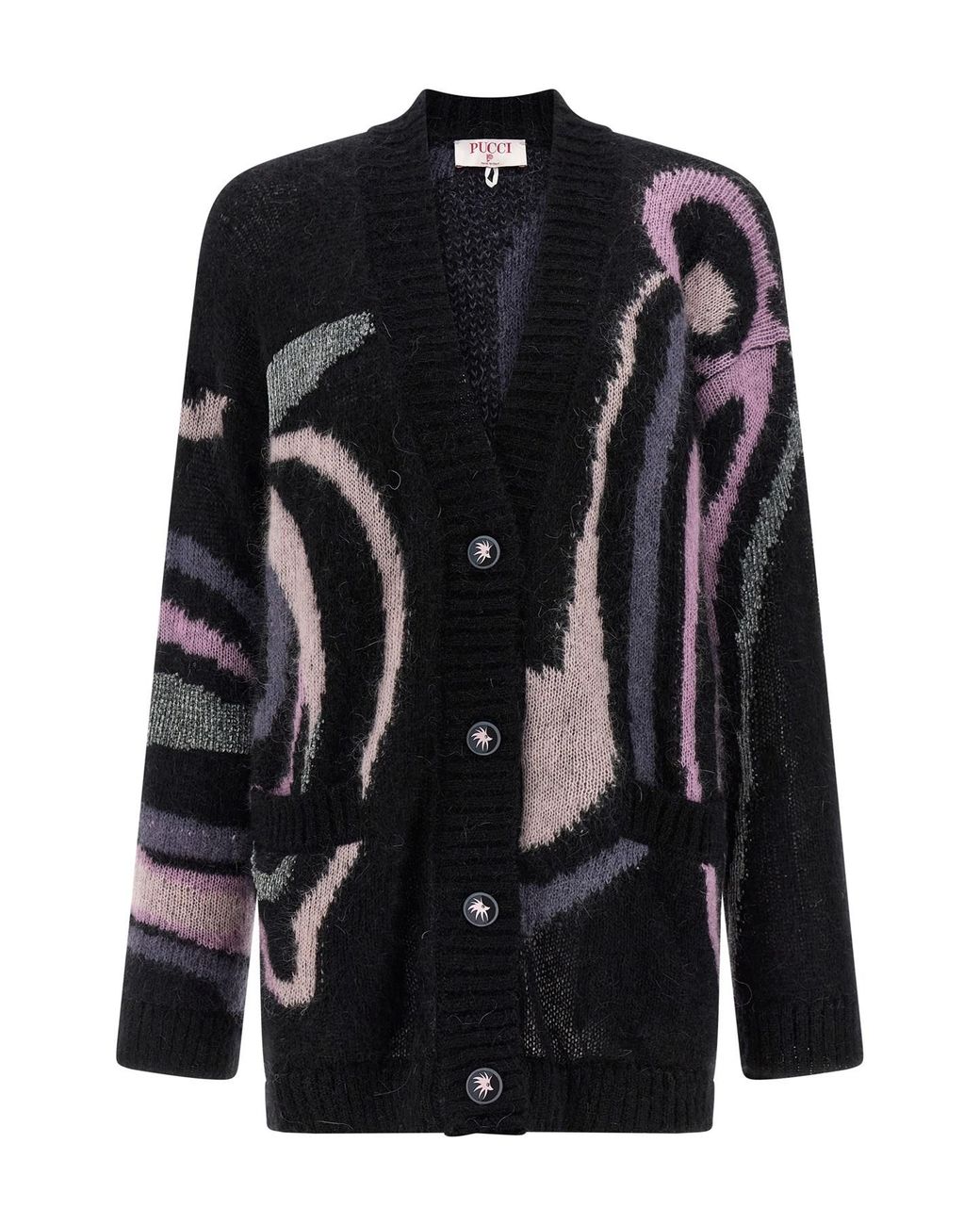 Emilio Pucci Black 'marmo' Cardigan