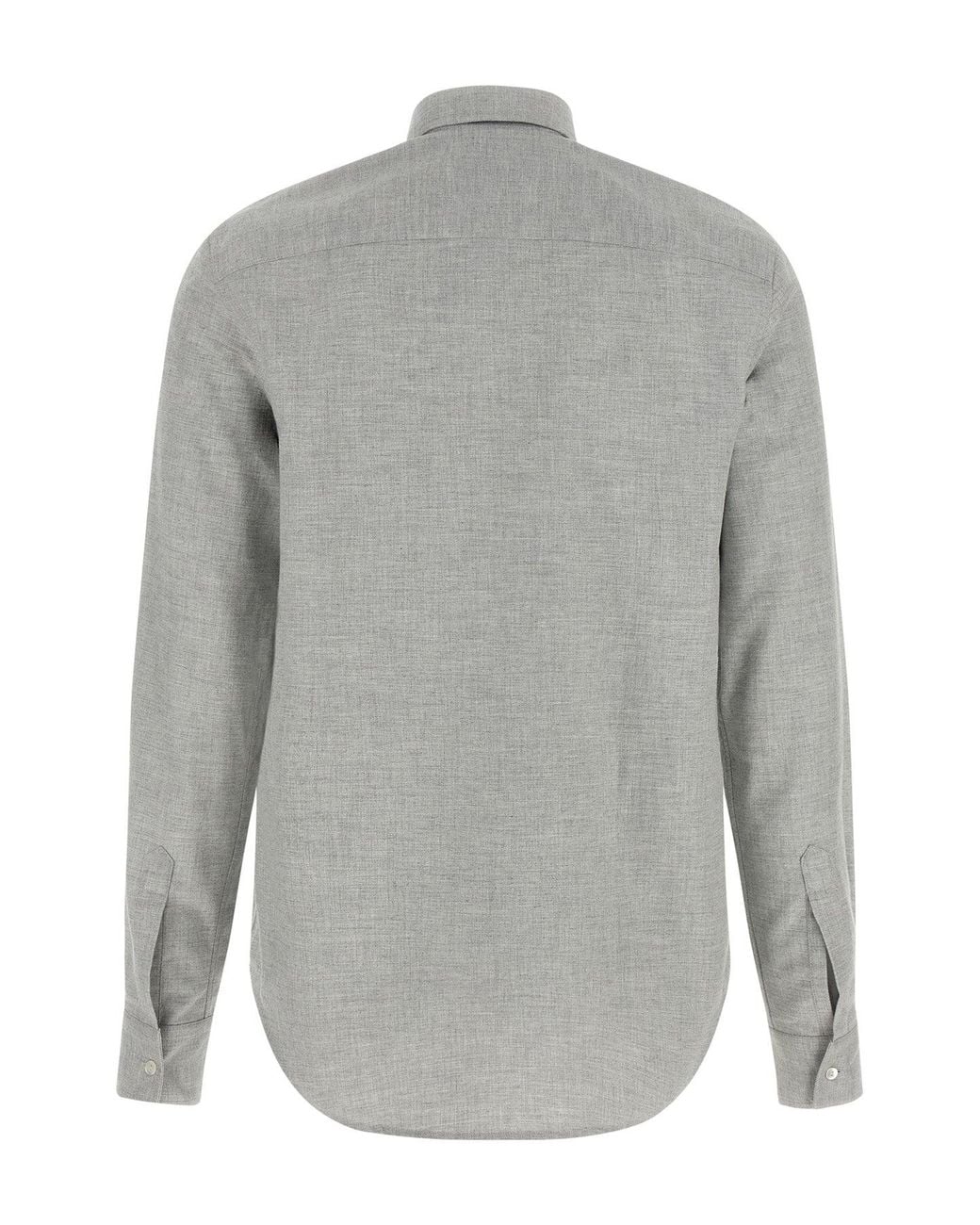 Xacus Gray Cotton Flannel Shirt