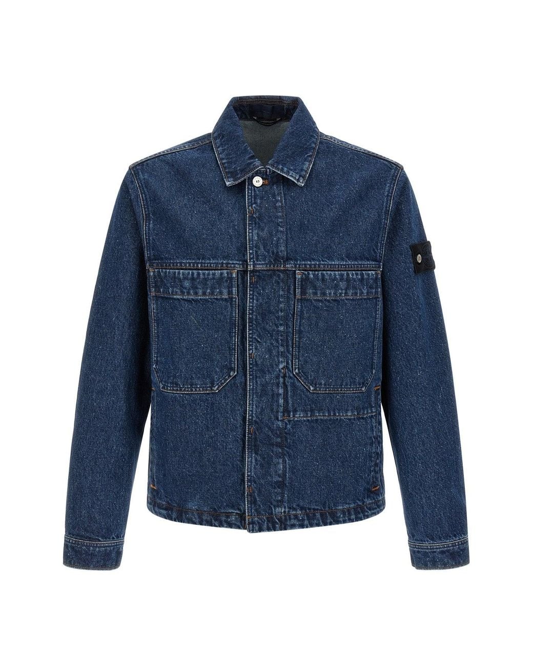 Stone Island Blue Jacket '4100006' Denim Research Capsule for men