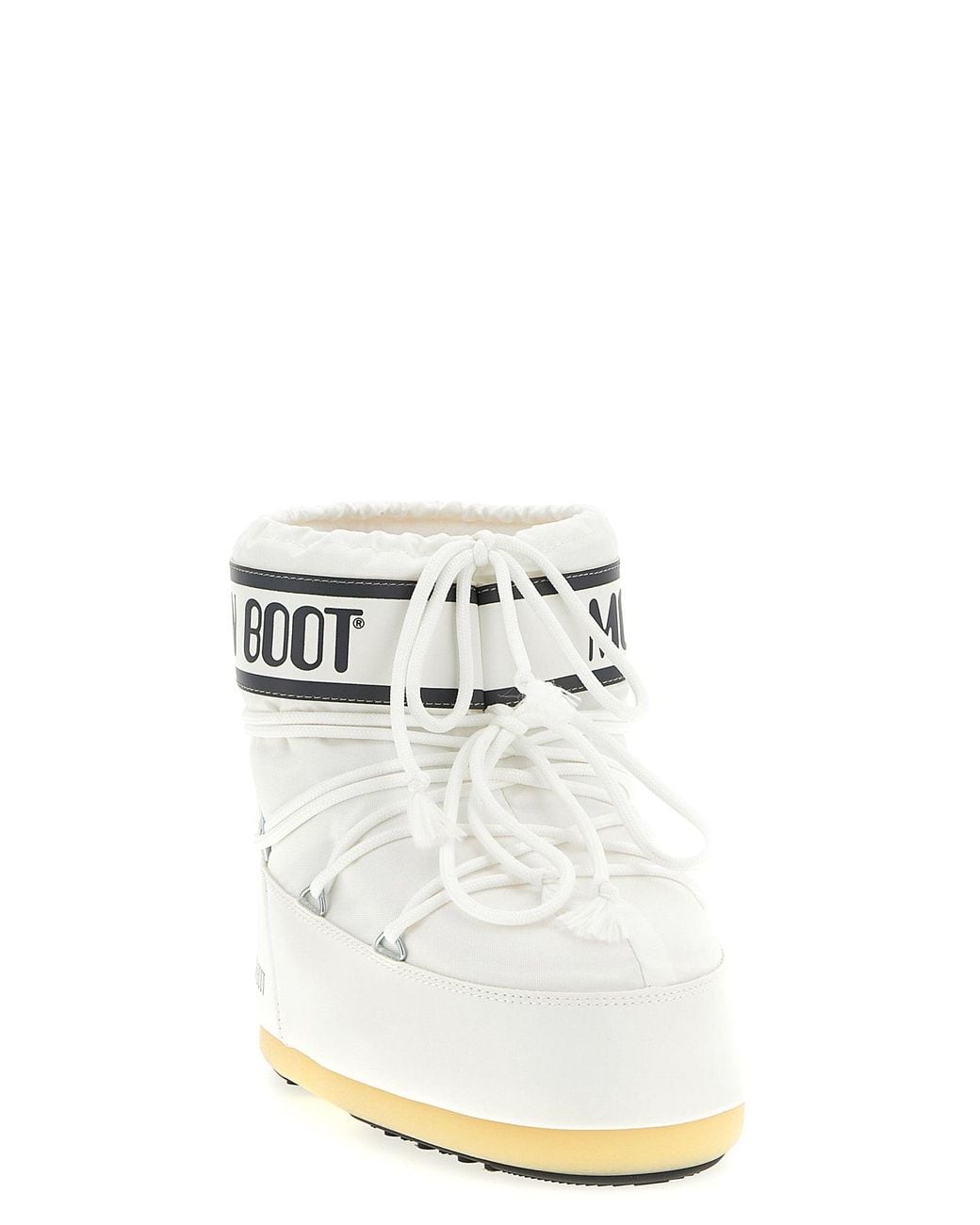 Moon Boot White 'Icon Low' Snow Boots