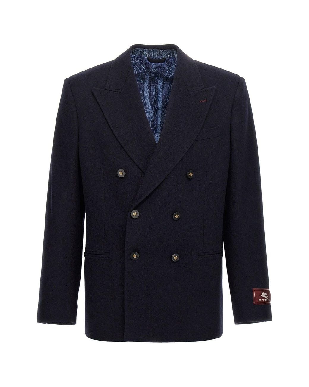 Etro Blue 'Decorative Basting' Blazer for men