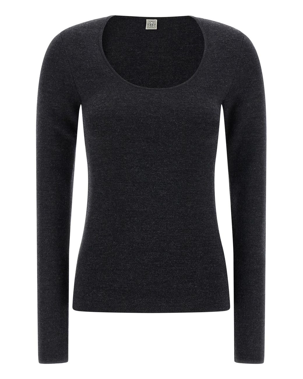 Totême Black Pullover "Compact Knit"