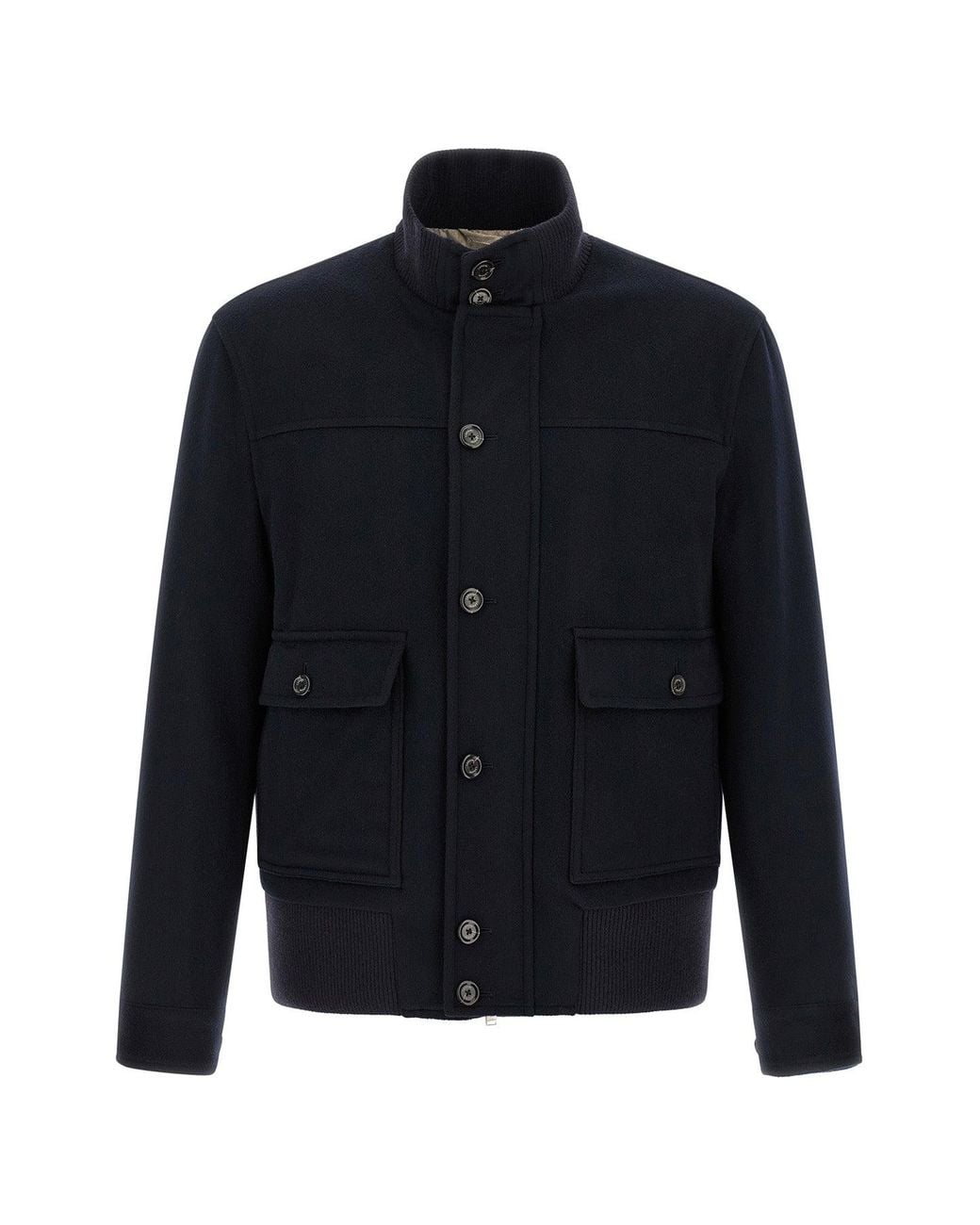 Lardini Blue Wool And Cashmere Jacket for men