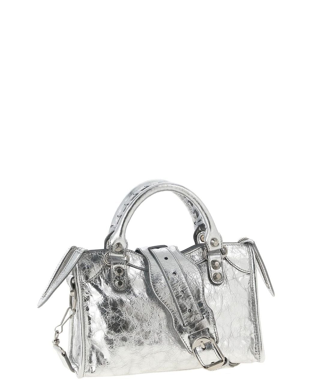 Balenciaga Metallic Le City Mini Top-Handle Bag