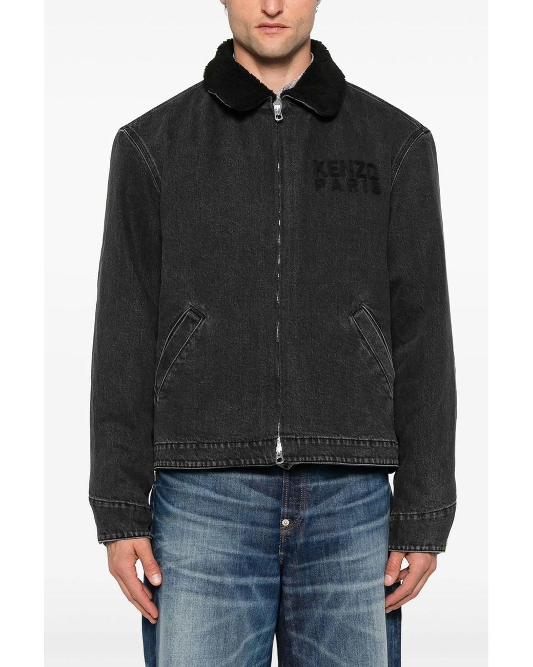 KENZO Black Happy Tiger' Jacket for men